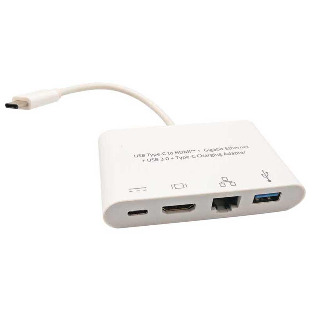 Adaptors | 0326 USB-C To RJ45/HDMI/USB-C/USB-A Adapter Beige Adaptors Adaptors