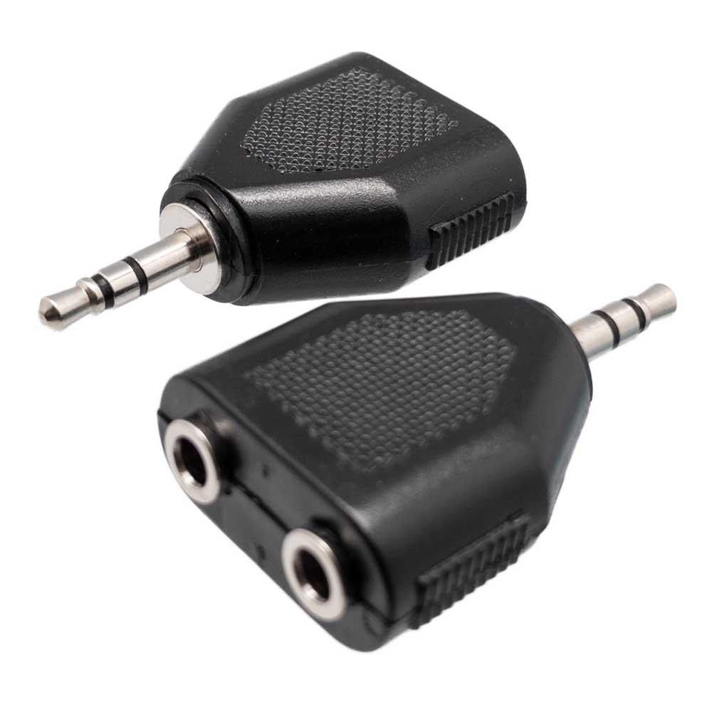 Adaptors | 1102 Estereo 1×2 M/F 3.5 mm Jack Splitter Black Adaptors Adaptors