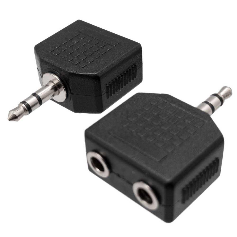 Adaptors | 1102E Estereo M/F 3.5 mm Jack Splitter Black Adaptors Adaptors