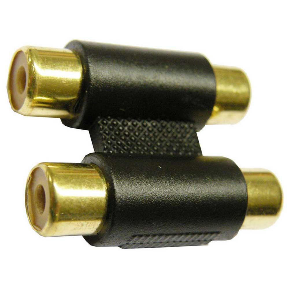 Adaptors | 2546 2×2 RCA Adapter Black / Gold Adaptors Adaptors