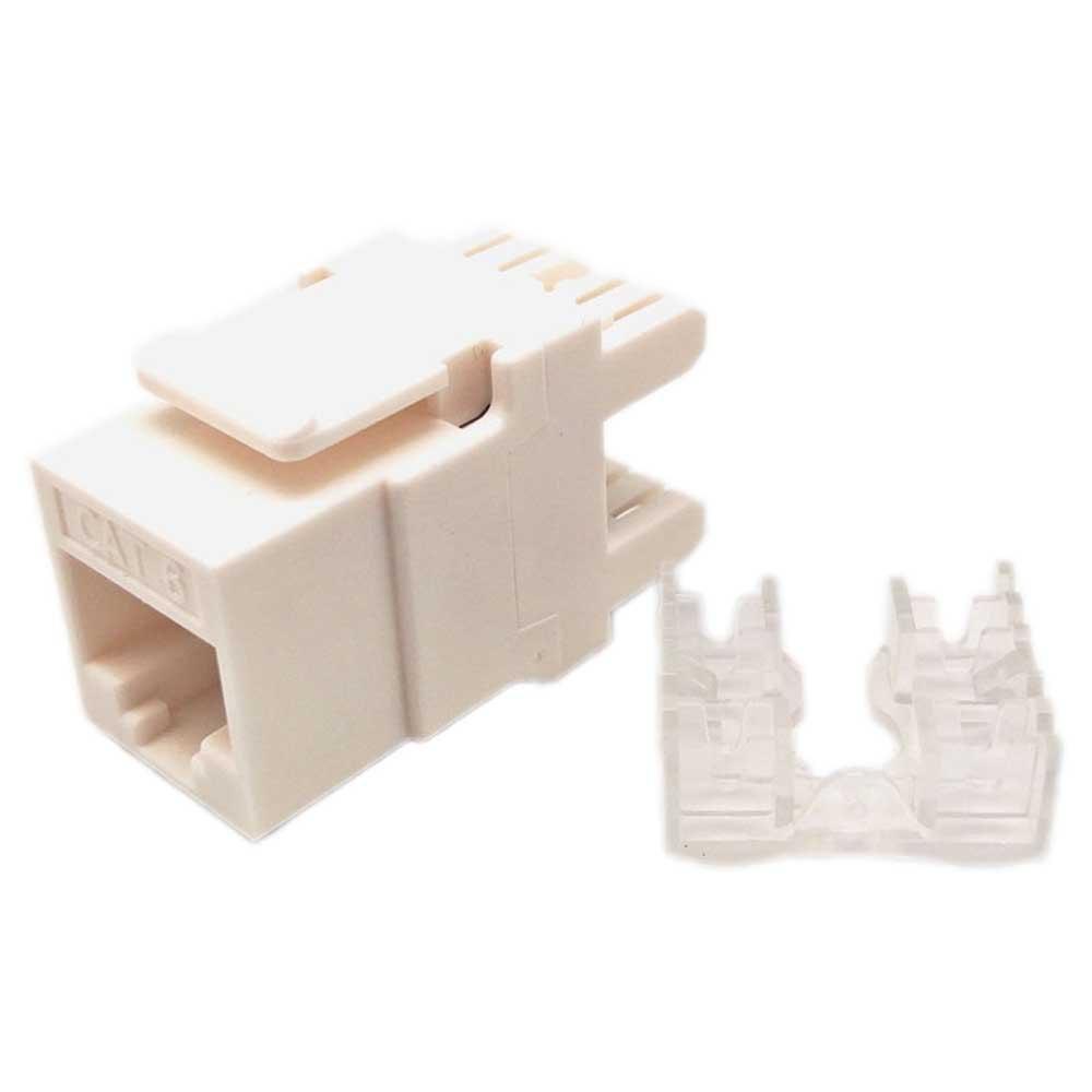 Adaptors | 4166 180º CAT6 RJ45 Keystone White Adaptors Adaptors