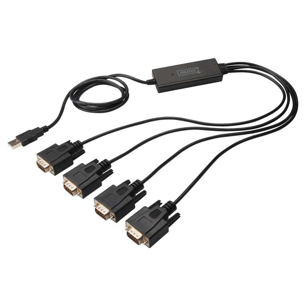 Adaptors | 4xRS232 USB-A To VGA Adapter Black Adaptors Adaptors