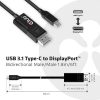 Adaptors | 900224580 1.8 m USB-C To DisplayPort Adapter Black Adaptors Adaptors