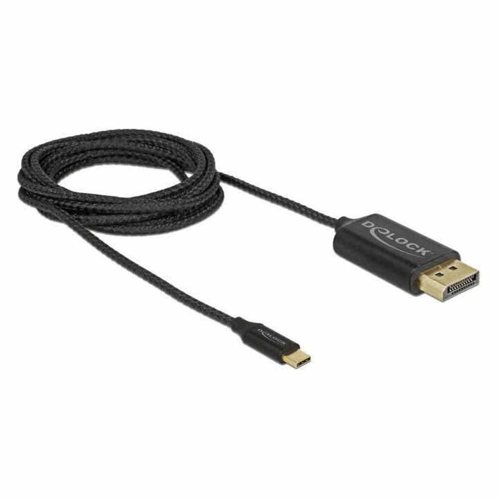 Adaptors | 902082076 2 m USB-C To DisplayPort Adapter Black Adaptors Adaptors