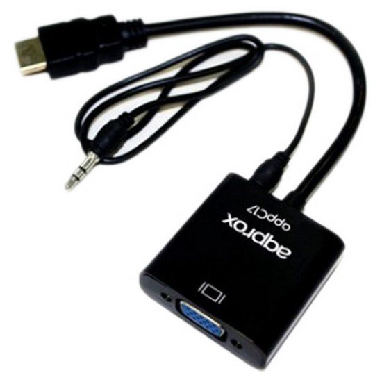 Adaptors | APPC17 Video Adapter HDMI To VGA+Audio Black Adaptors Adaptors