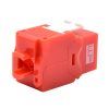 Adaptors | Cat 6A UTP RJ45 Keystone Fiber Optic Adapter Red Adaptors Adaptors