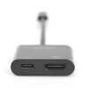 Adaptors | DA-70856 USB-C To HDMI/USB-C/USB-A Adapter Black Adaptors Adaptors