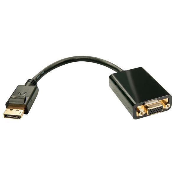 Adaptors | DisplayPort To VGA Adapter Black Adaptors Adaptors