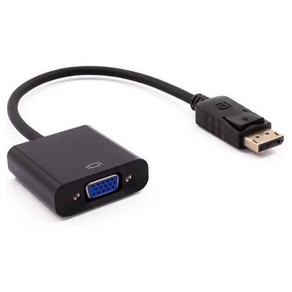 Adaptors | DisplayPort To VGA Adapter Black Adaptors Adaptors