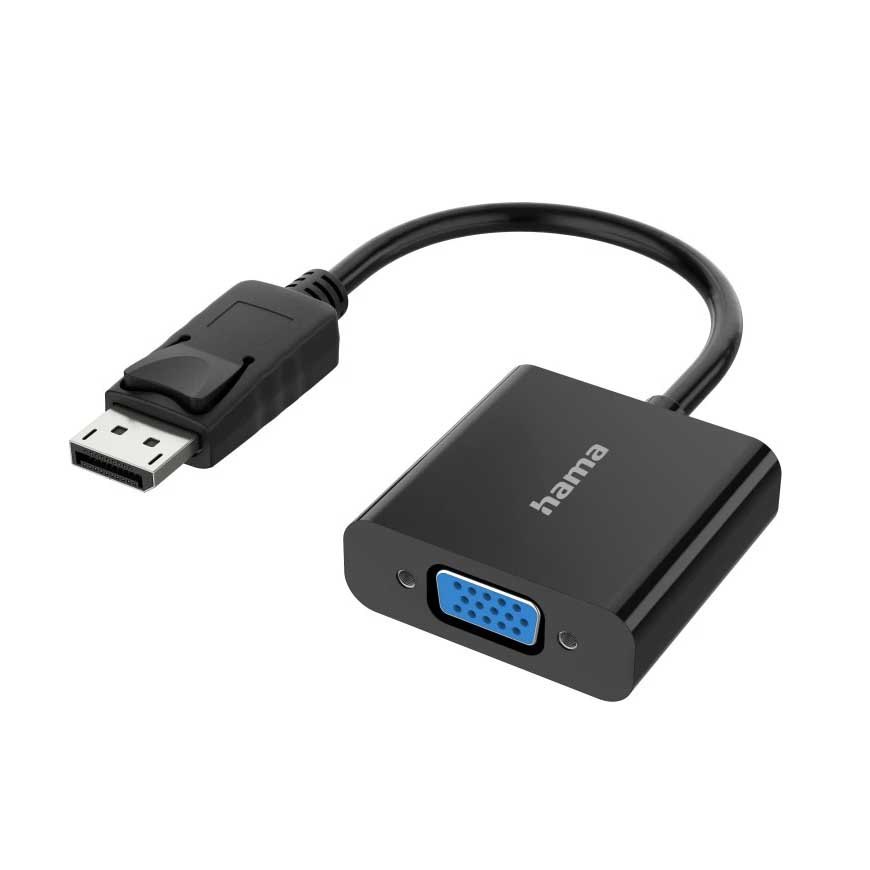 Adaptors | Full HD DisplayPort To VGA Adapter Black Adaptors Adaptors