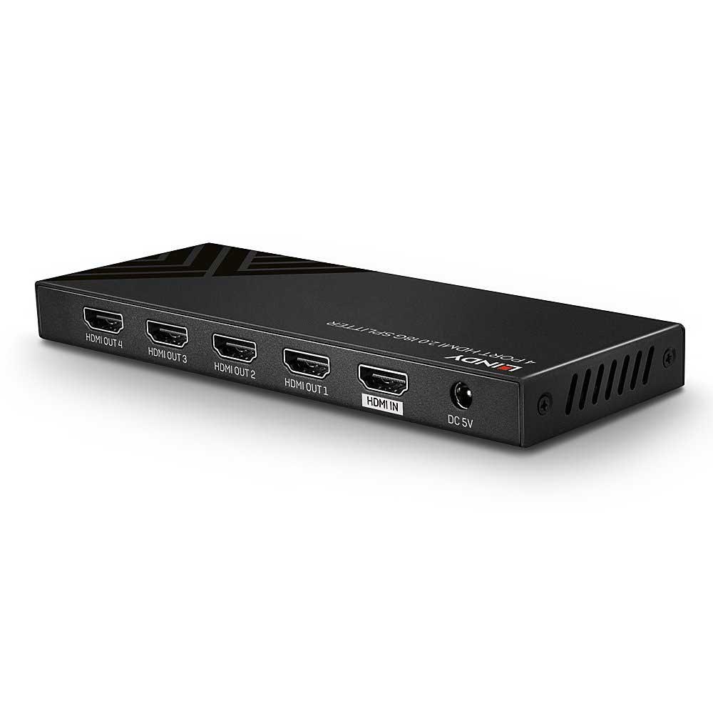 Adaptors | HDMI 2.0 4 Port Splitter Black Adaptors Adaptors