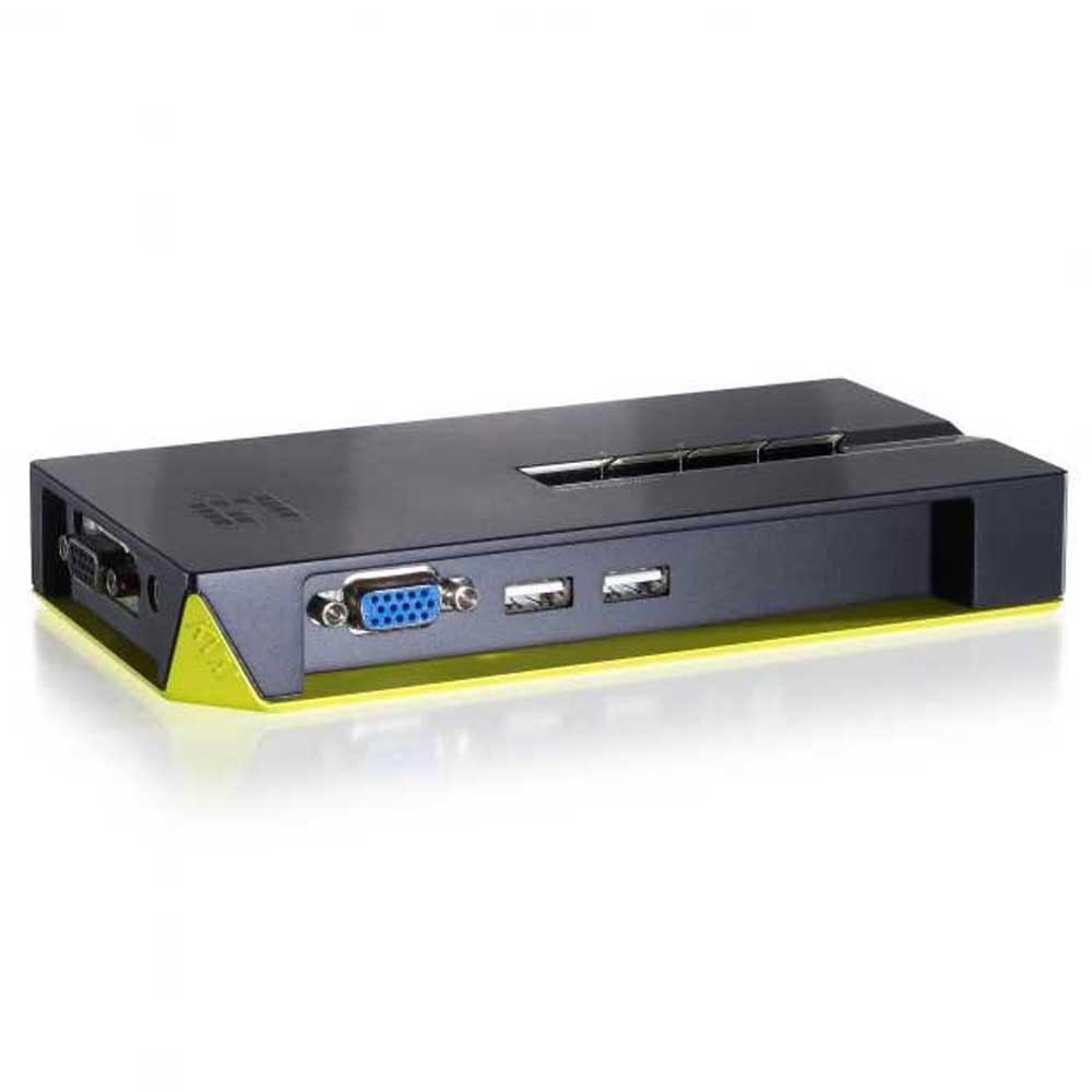 Adaptors | KVM-0422 Automatic Desktop Switch Black / Yellow Adaptors Adaptors