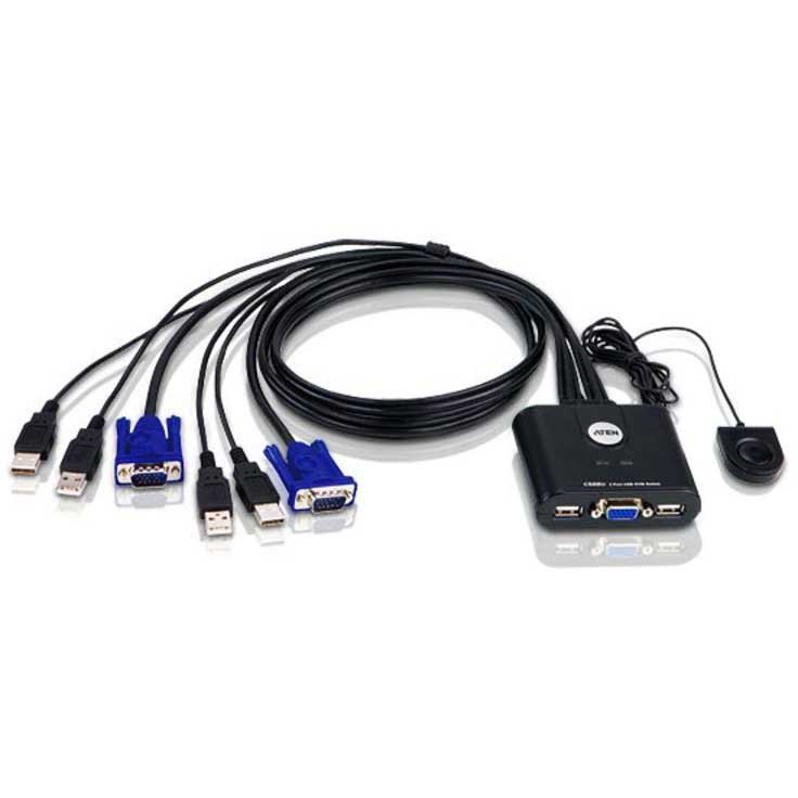 Adaptors | KVM 2 Port USB Switch Adapter Black Adaptors Adaptors