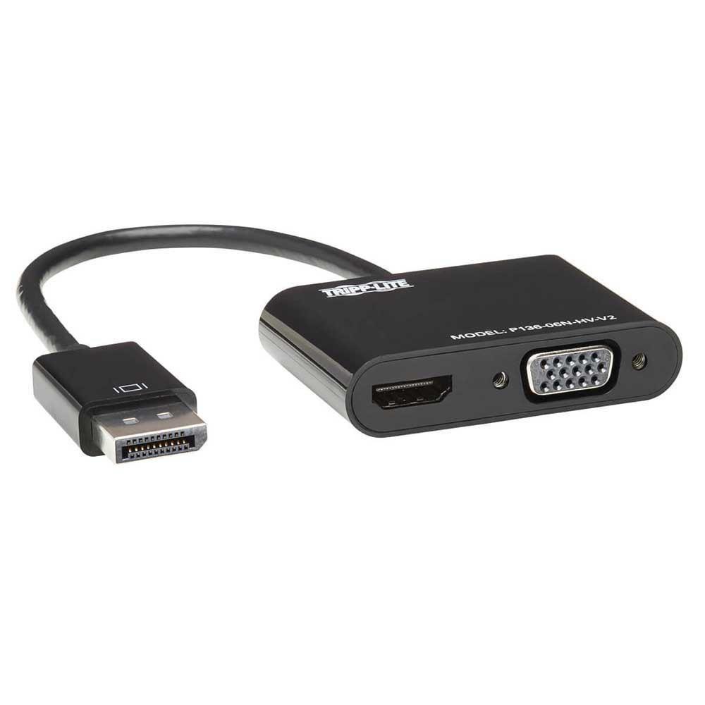 Adaptors | P136-06N-HV-V2 DisplayPort To VGA Adapter Black Adaptors Adaptors