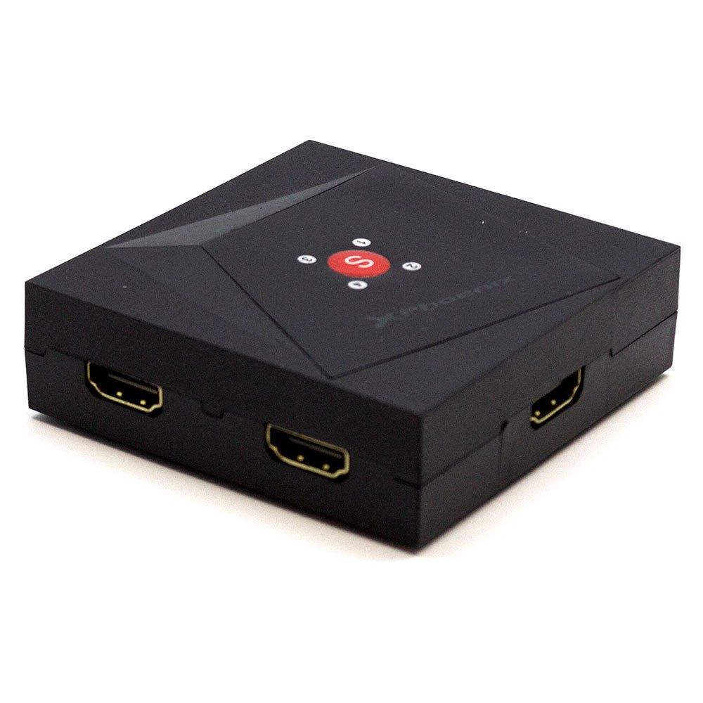 Adaptors | PHHDMISPLITTER4 4K HDMI Switch Grey / Black / Red Adaptors Adaptors