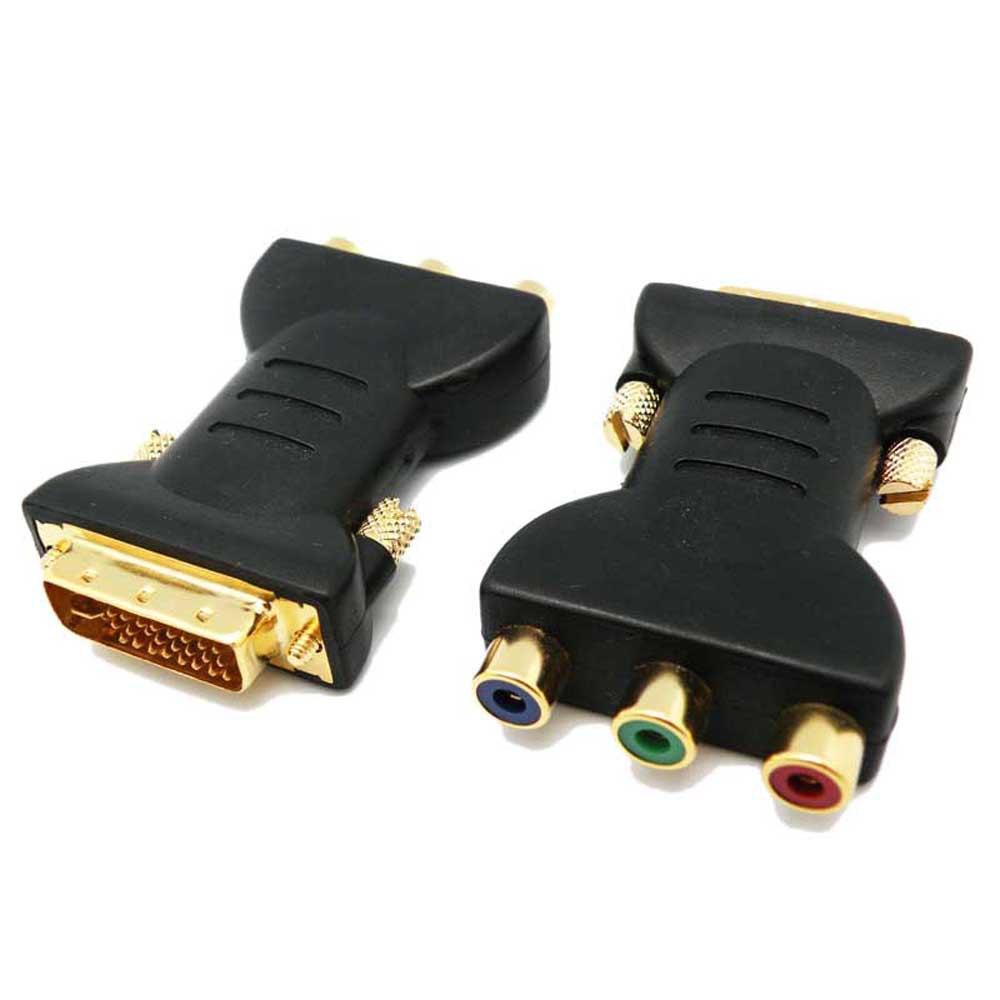 Adaptors | RGB DVI To 3RCA Adapter Black Adaptors Adaptors