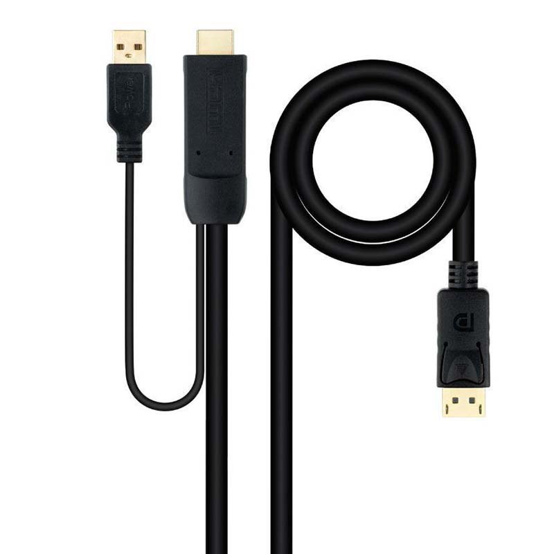 Adaptors | V1.2 1.8 m HDMI To DisplayPort Converter Black Adaptors Adaptors