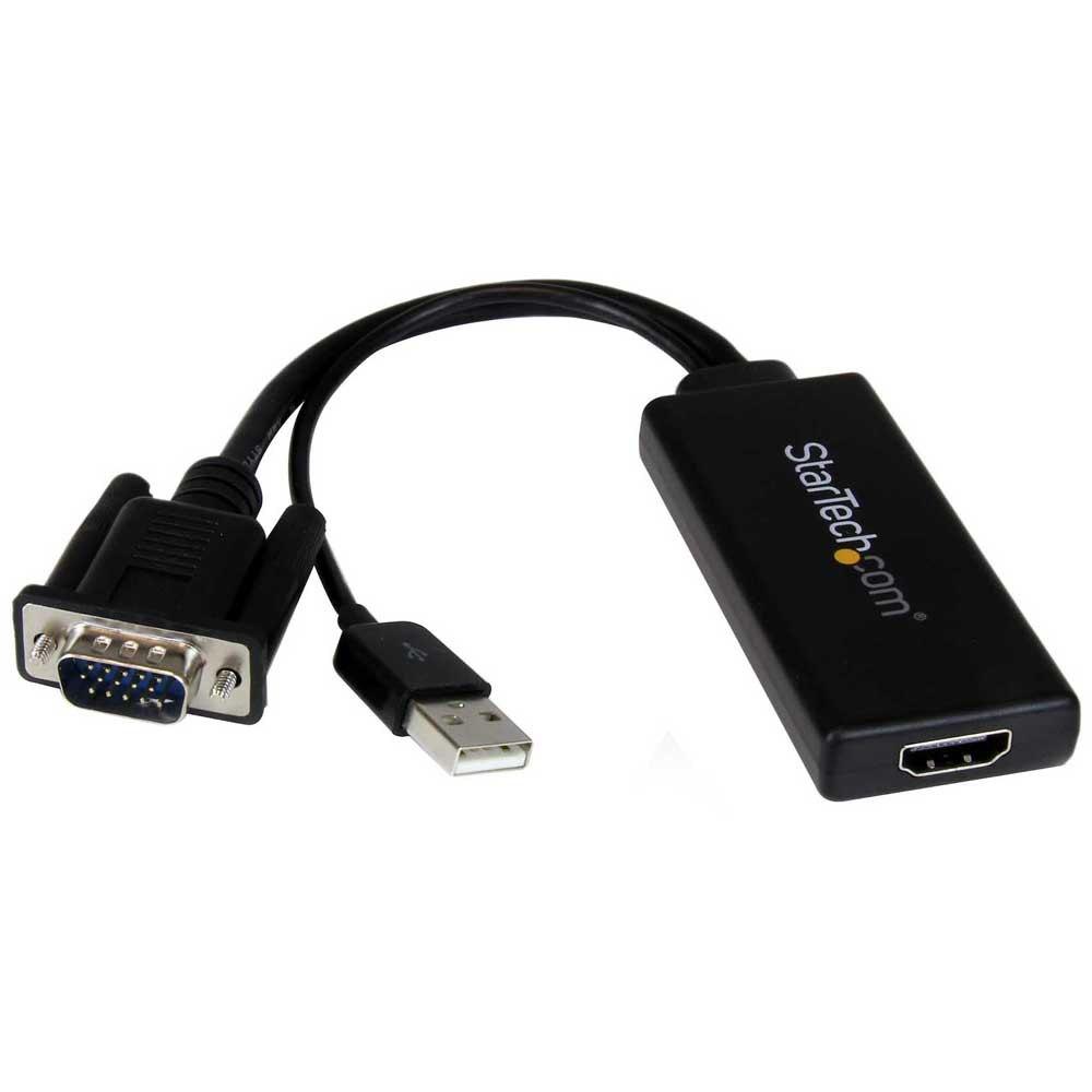 Adaptors | VGA To HDMI With USB Adapter Black Adaptors Adaptors