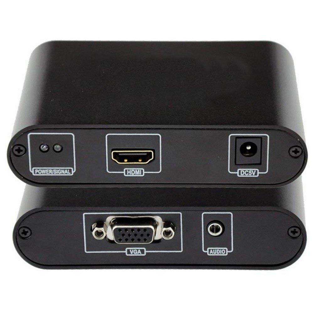 Adaptors | VGA+Jack3.5 To HDMI Adapter Black Adaptors Adaptors