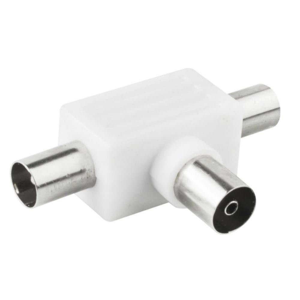 Antennas | T-shaped antenna connector 1male – 2female White Antennas Antennas