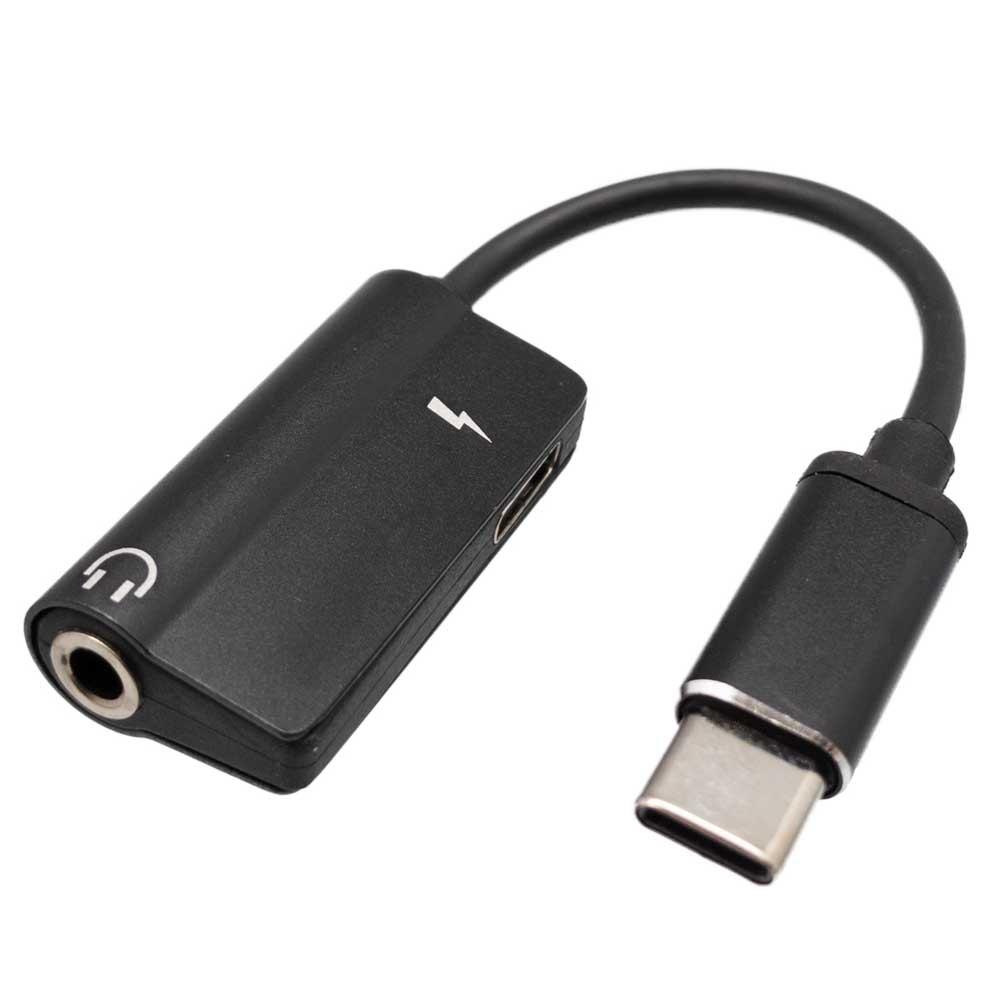 Audio and Video | 0848 USB-C To USB-C/Jack 3.5 mm Adapter Black Adaptors Adaptors