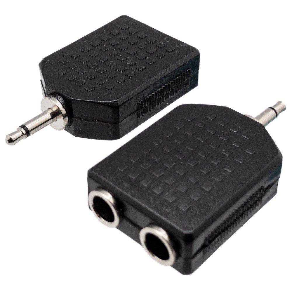 Audio and Video | 1103 Mono-Estéreo M/F Jack 3.5 To Adapter 6.4 mm Black Audio & Video Audio & Video