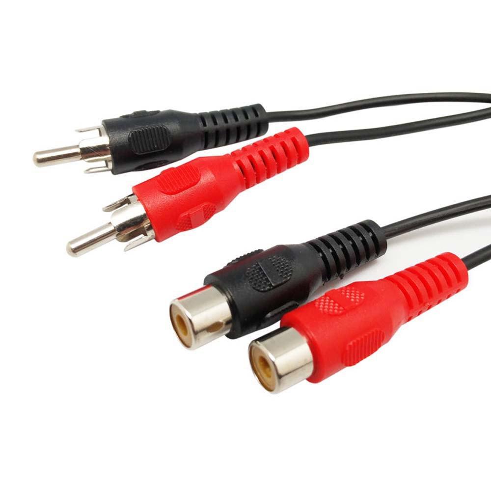 Audio and Video | 2 RCA To RCA Cable Male Female 1.5 m Black Audio & Video Audio & Video