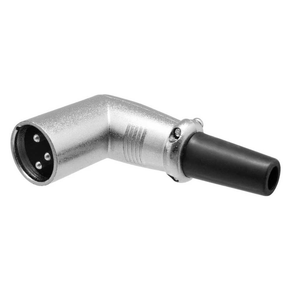 Audio and Video | 3 Pin Angled 1566 XLR Connector Silver Audio & Video Audio & Video