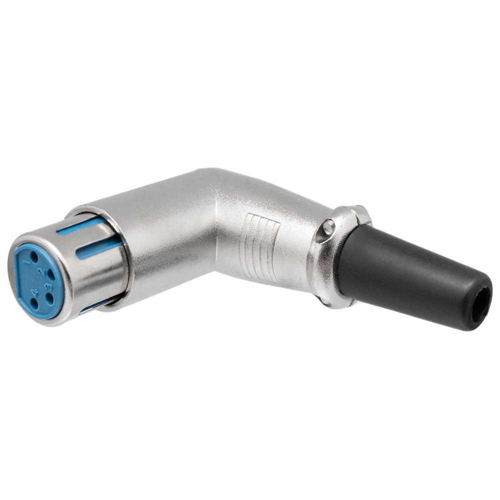 Audio and Video | 4 Pin Angled 1577 Female XLR Connector Silver Audio & Video Audio & Video