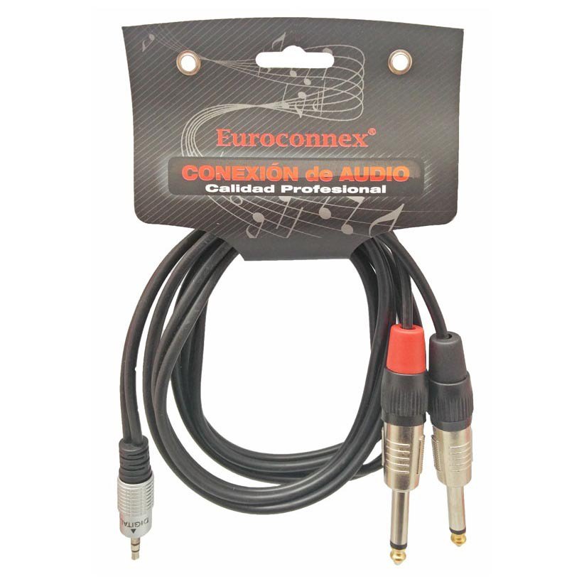 Audio and Video | 4306 6.3 To Jack Cable 2×1 1.5 m 3.5 mm Black Audio & Video Audio & Video