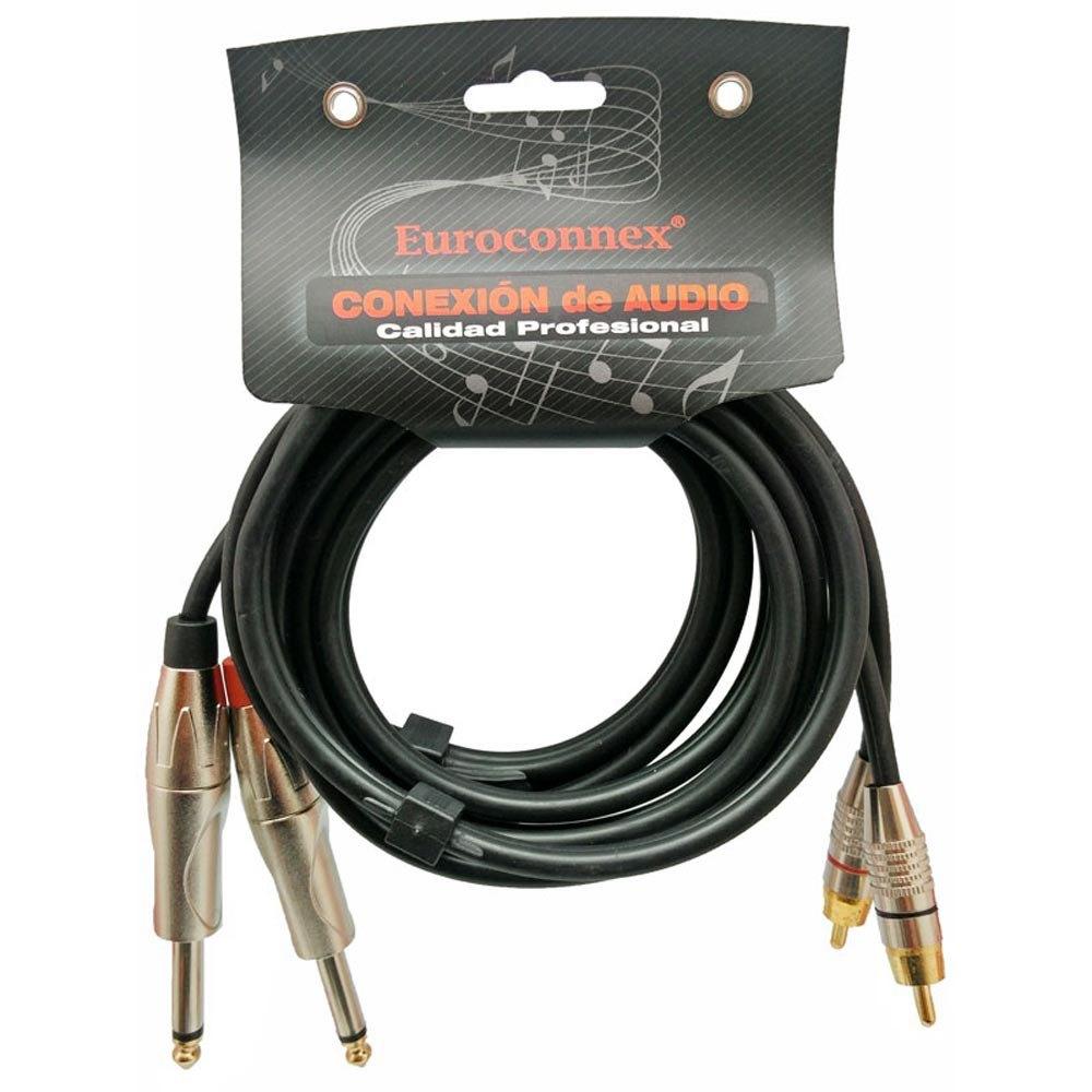 Audio and Video | 4311-1 /Mono RCA To Jack Cable 2×2 M 1 m 6.3 mm Black Audio & Video Audio & Video