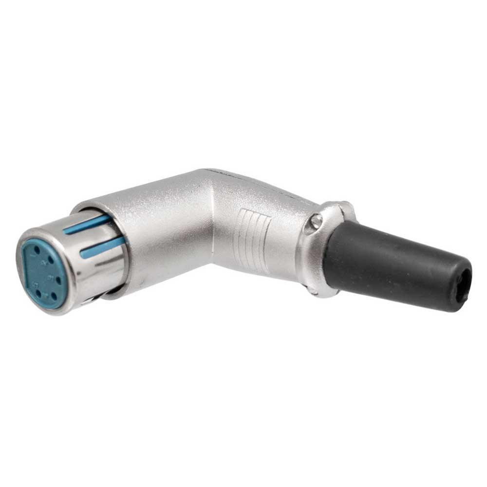 Audio and Video | 5 Pin Angled 187 Female XLR Connector Silver Audio & Video Audio & Video