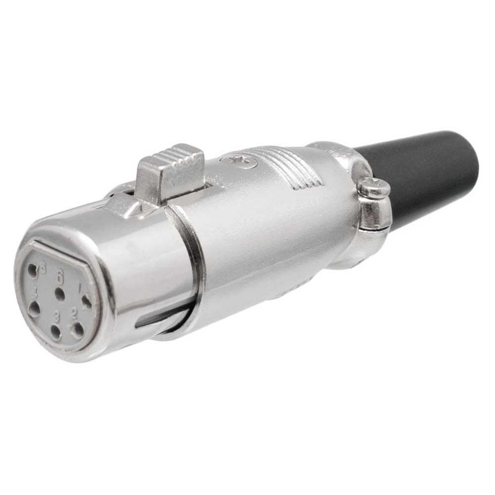 Audio and Video | 6 Pin 1591 Female XLR Connector Silver Audio & Video Audio & Video