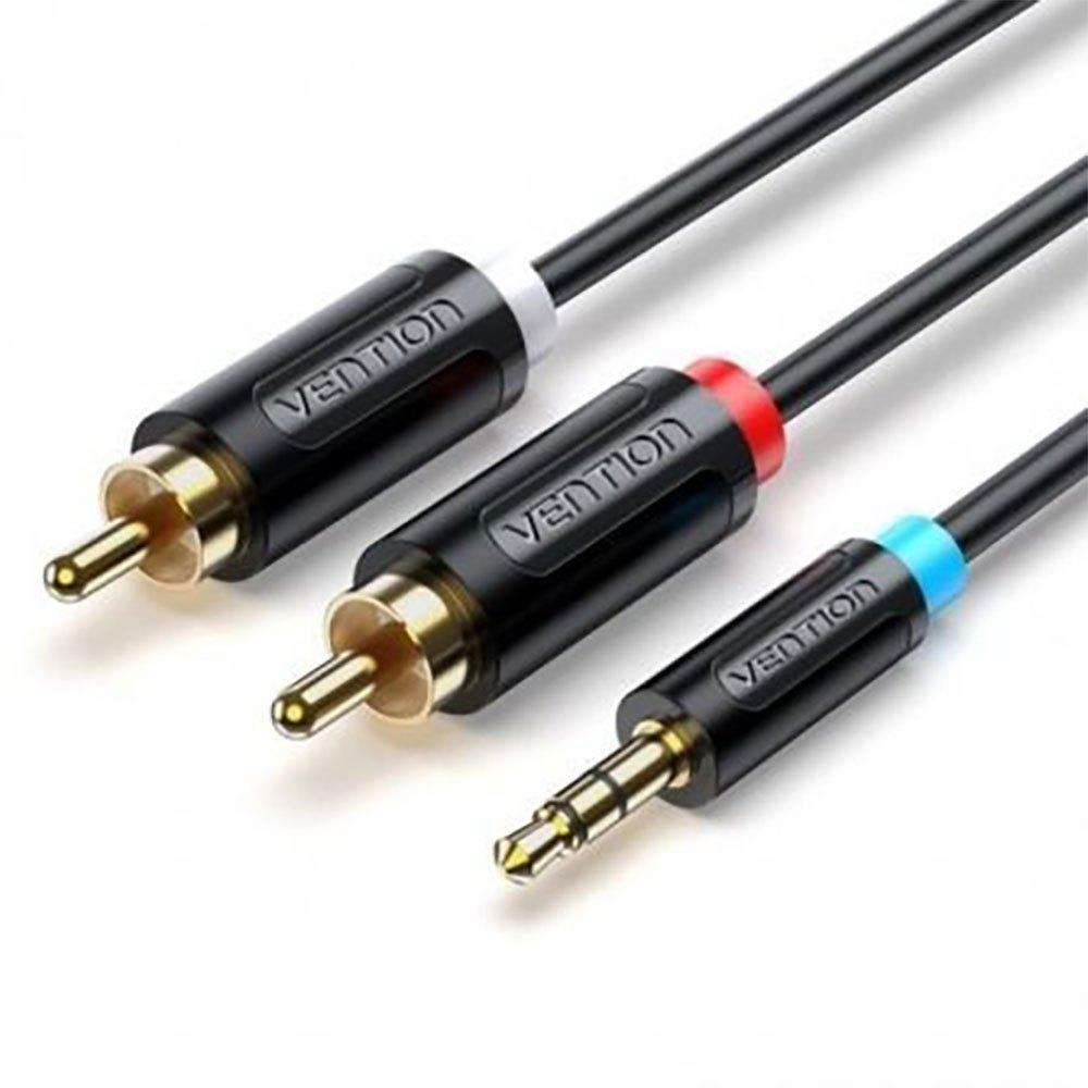 Audio and Video | BCLBH 2 RCA To Jack Cable 2 m 3.5 mm Black Audio & Video Audio & Video