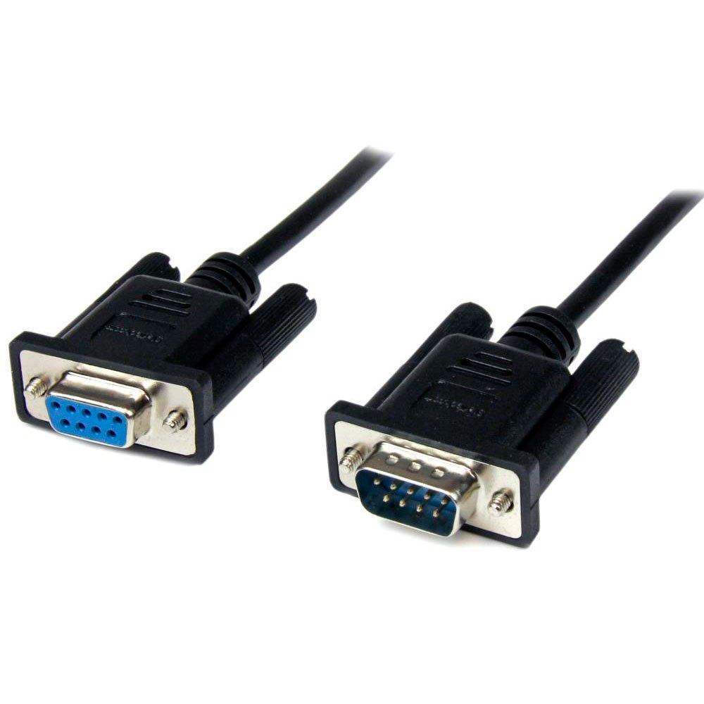 Audio and Video | Black DB9 RS232 Null Modem Cable F/M 1m Black Audio & Video Audio & Video