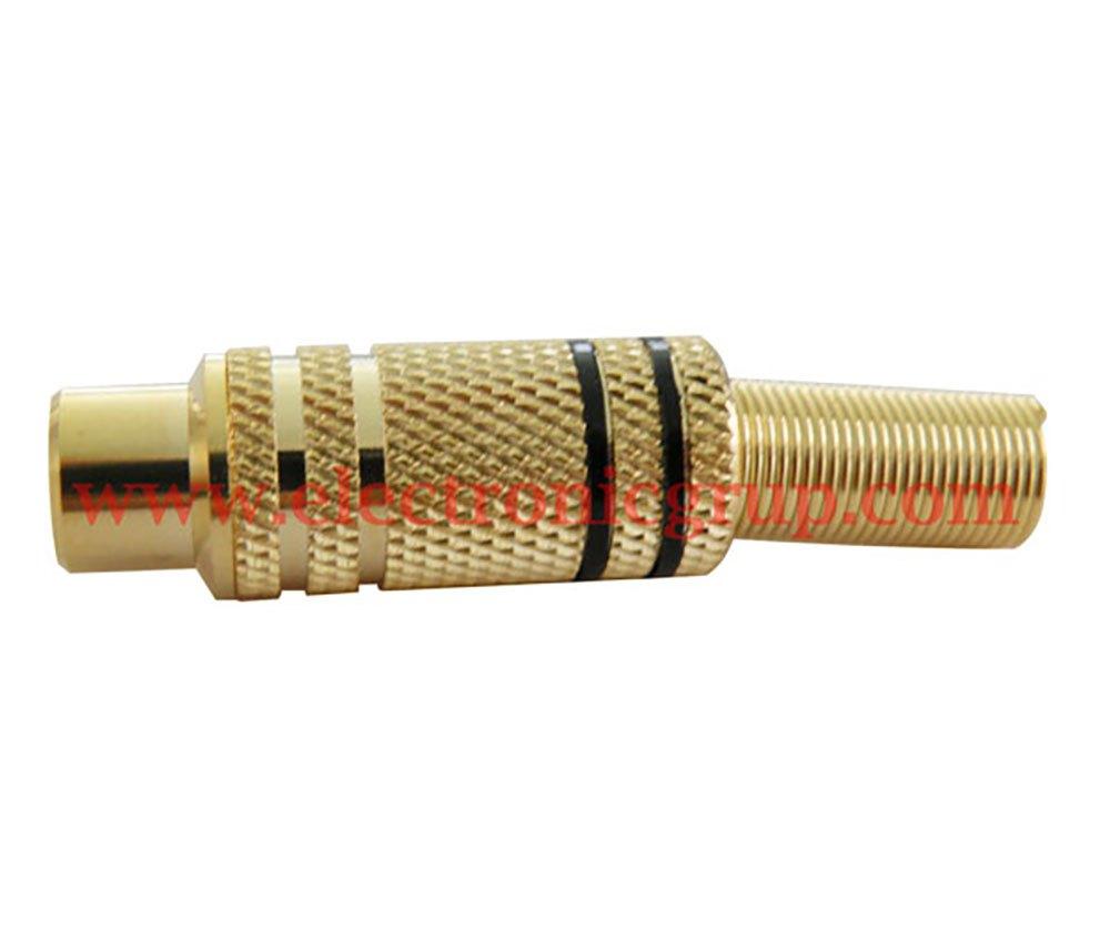 Audio and Video | Black Line RCA Female Connector 5-6 mm Gold Audio & Video Audio & Video