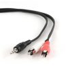 Audio and Video | CCA-458-2.5M Jack 3.5/2xRCA M/M 2.50 m Cable Black Audio & Video Audio & Video