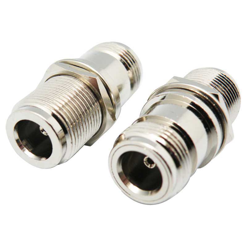 Audio and Video | Double Female Chasis Thread N Connector Silver Audio & Video Audio & Video