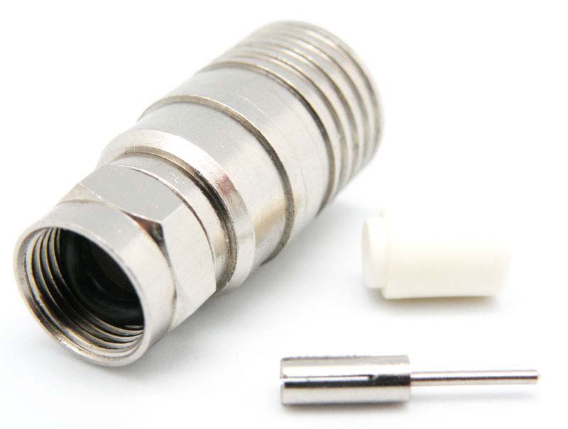 Audio and Video | F Male Crimp With Silicone RG213 Connector Silver Audio & Video Audio & Video