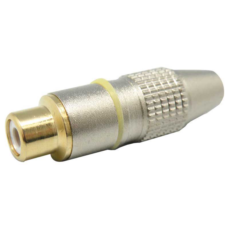 Audio and Video | Female Professional Gold Metal Yellow Line RCA Connector Black Audio & Video Audio & Video