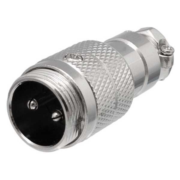 Audio and Video | Microphone 2 Pin 1544 GX16 Connector Silver Audio & Video Audio & Video