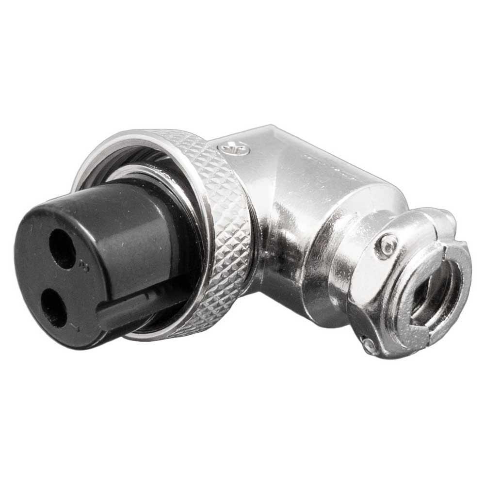 Audio and Video | Microphone 2 Pin Angled 1191 Female GX16 Connector Silver Audio & Video Audio & Video