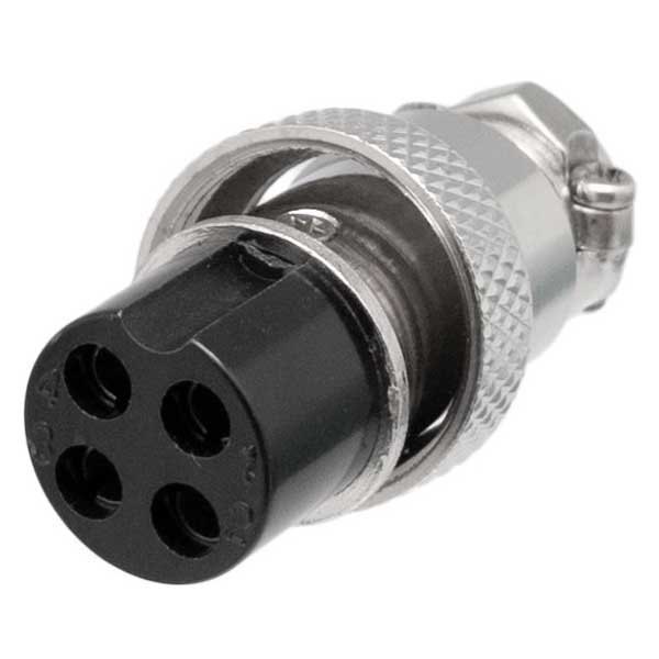 Audio and Video | Microphone 4 Pin 1179 Female GX16 Connector Silver Audio & Video Audio & Video