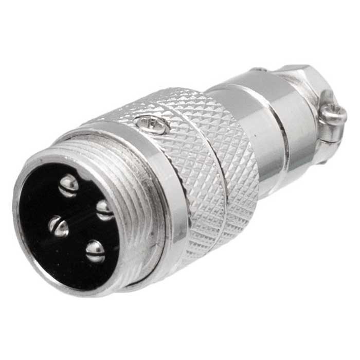 Audio and Video | Microphone 4 Pin 1546 GX16 Connector Silver Audio & Video Audio & Video