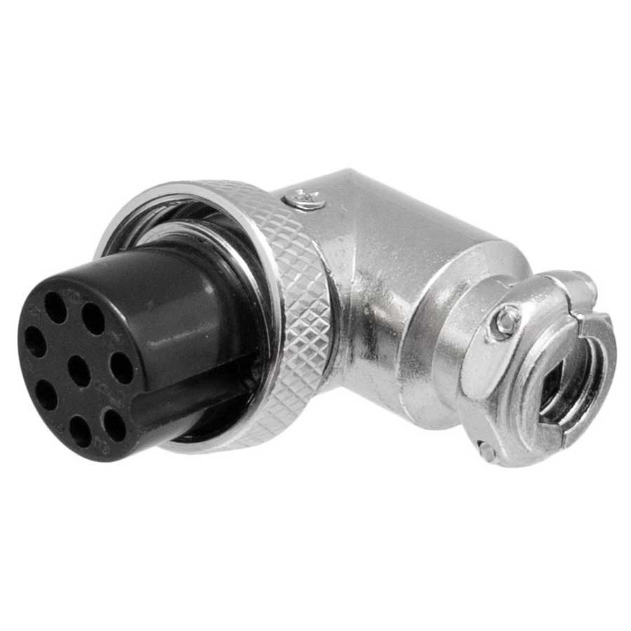 Audio and Video | Microphone 8 Pin Angled 1620 Female GX16 Connector Silver Audio & Video Audio & Video