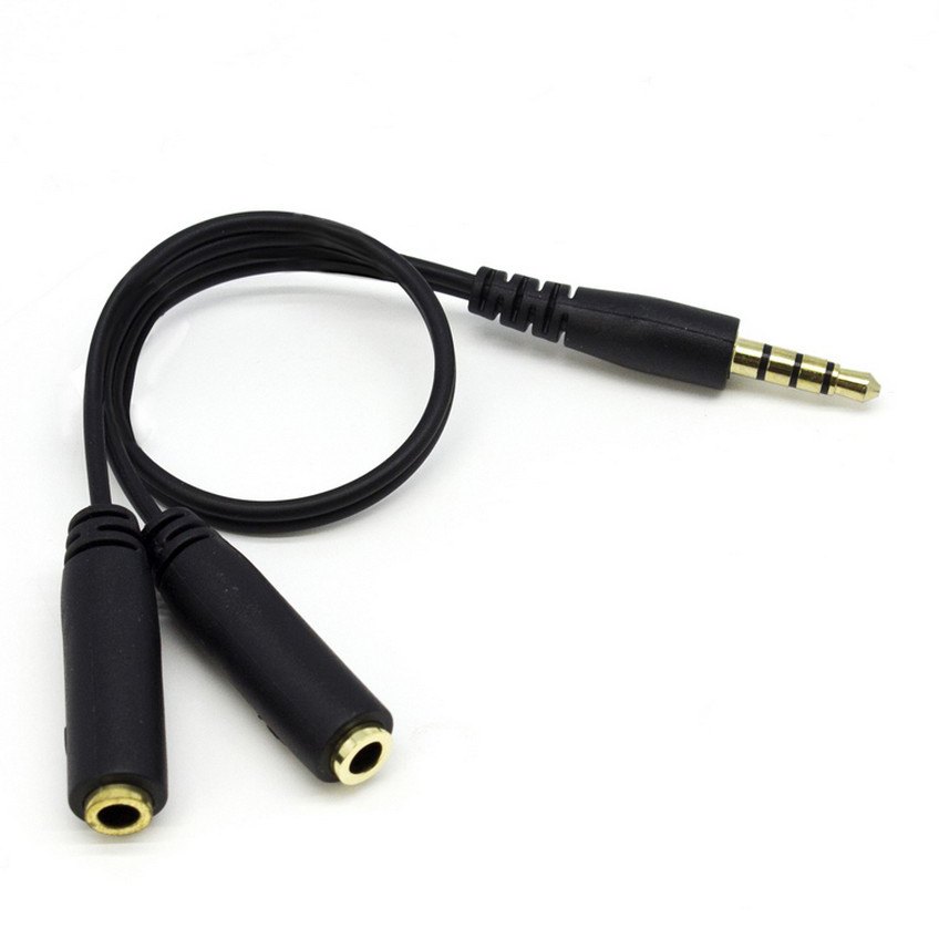 Audio and Video | Mini Jack Splitter M/F 20 cm Black Audio & Video Audio & Video