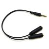 Audio and Video | Mini Jack Splitter M/F 20 cm Black Audio & Video Audio & Video