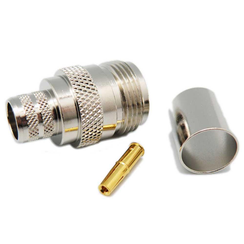 Audio and Video | N Female Aerea Crimp RG213 Connector Silver Audio & Video Audio & Video