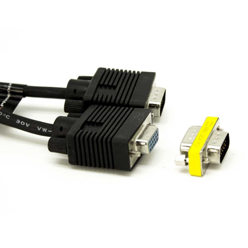 Audio and Video | PHCABLEVGAMM5 VGA M/F Video Cable With Adapter 5 m Black Audio & Video Audio & Video