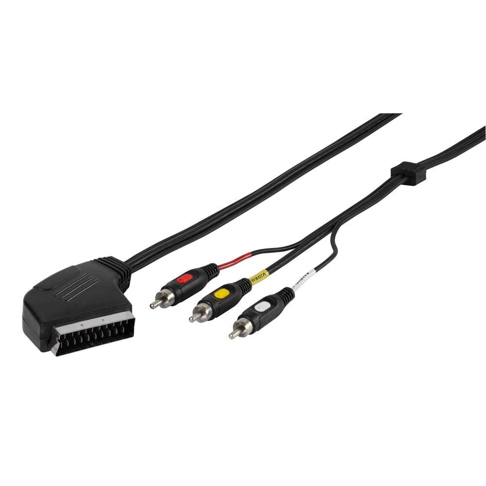 Audio and Video | Scart/RCA Connection In/Out Cable 2 m Black Audio & Video Audio & Video